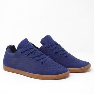 SUAVS Zilker Womens Size 8 Blue Knit Lace Up Sneakers Gum Sole Casual Shoes